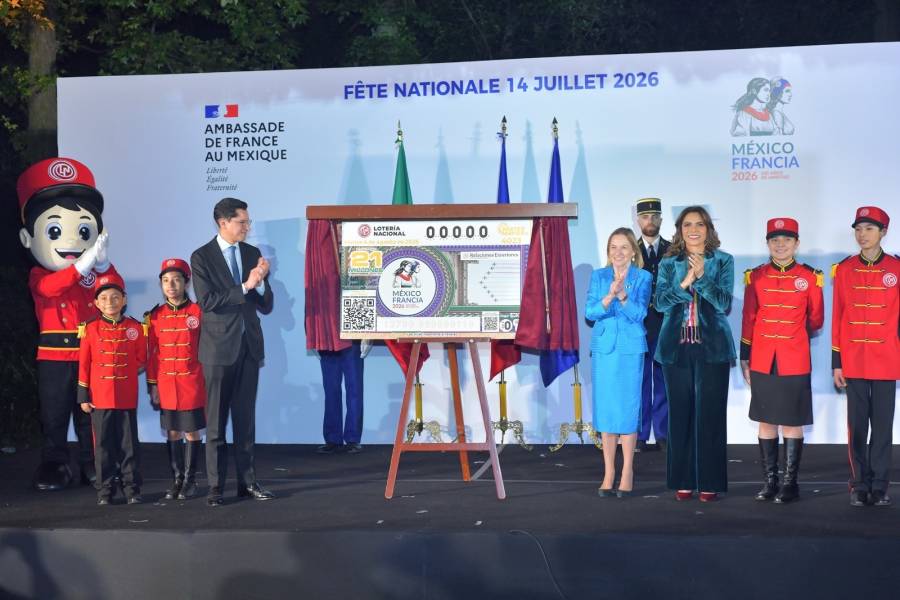 Lotería Nacional conmemora dos siglos de amistad entre México y Francia con un billete especial