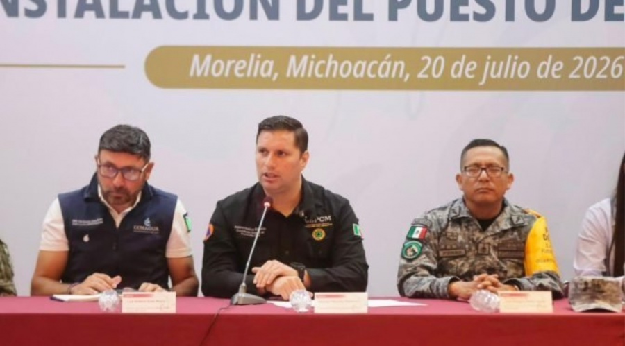 Instalan Puesto de Comando en Michoac&aacute;n ante temporada de lluvias y ciclones