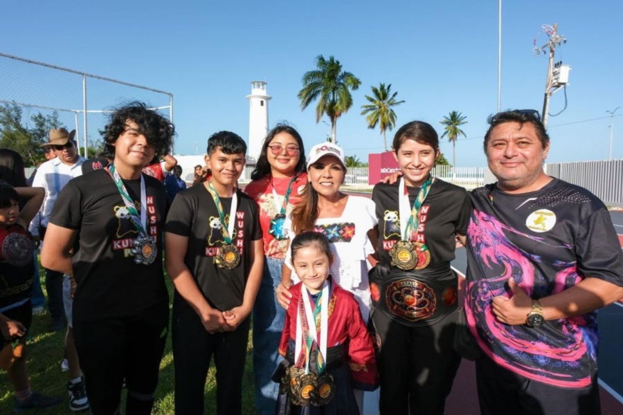 Mara Lezama inaugura primera pista de atletismo certificada en la Pen&iacute;nsula de Yucat&aacute;n