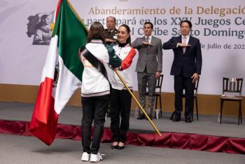 Sheinbaum abander&oacute; delegaci&oacute;n mexicana rumbo a Juegos Centroamericanos Santo Domingo 2026