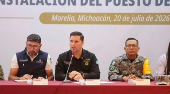 Instalan Puesto de Comando en Michoac&aacute;n ante temporada de lluvias y ciclones