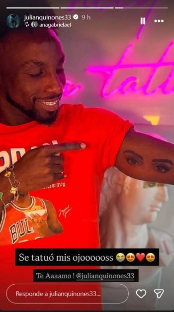 Juli&aacute;n Qui&ntilde;ones presume tatuaje en honor a su esposa y causa furor en redes