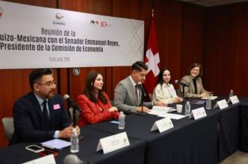 Legislador mexicano y empresas suizas acuerdan colaboraci&oacute;n para fortalecer sistema de salud