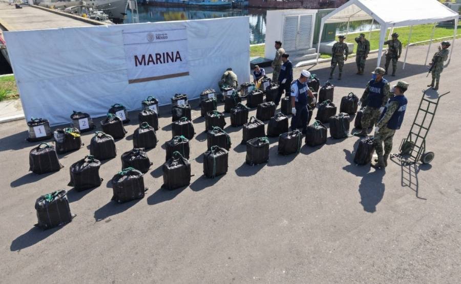 Marina asegura más de 1.5 toneladas de cocaína en costas de Chiapas 