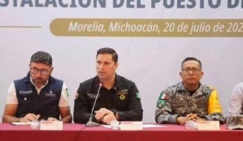 Instalan Puesto de Comando en Michoac&aacute;n ante temporada de lluvias y ciclones