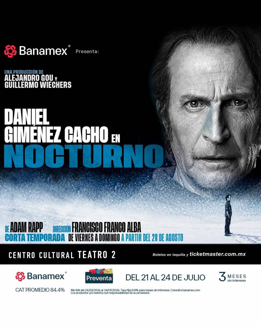 Daniel Giménez Cacho protagoniza Nocturno, la nueva apuesta teatral de Alejandro Gou y Guillermo Wiechers