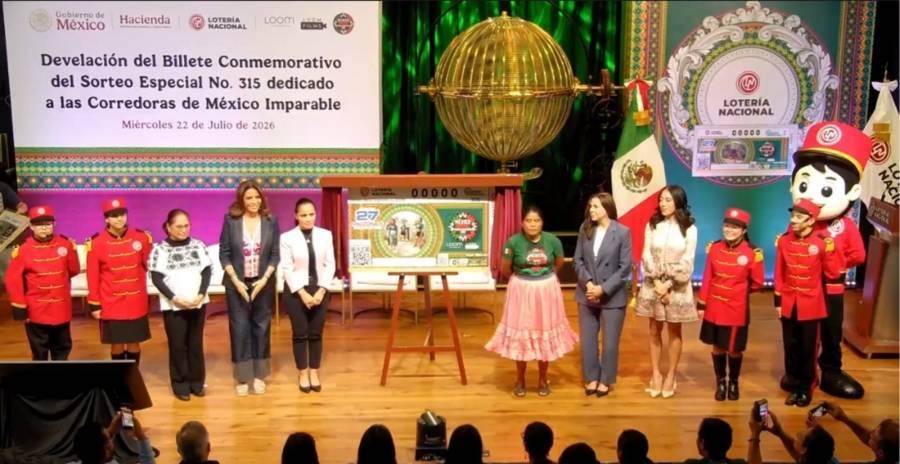 Loter&iacute;a Nacional reconoce a corredoras mexicanas con billete especial