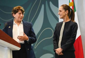 Sheinbaum destaca sencillez y trabajo de Delfina G&oacute;mez; “no se marea” con el cargo como otros gobernadores