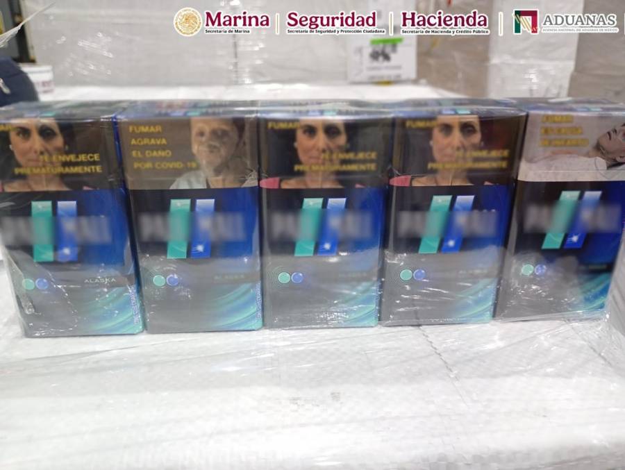 Cigarrillos apócrifos detectados en el AICM por Marina y ANAM