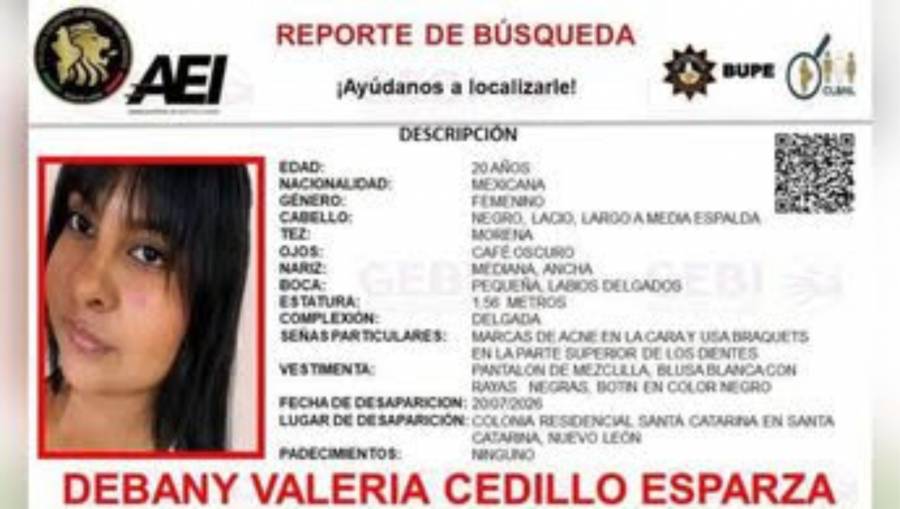 Debany Valeria es localizada con vida en la Ciudad de México tras ser reportada como desaparecida