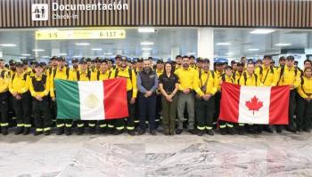 M&eacute;xico env&iacute;a 104 brigadistas a Canad&aacute; para combatir incendios forestales en Ontario
