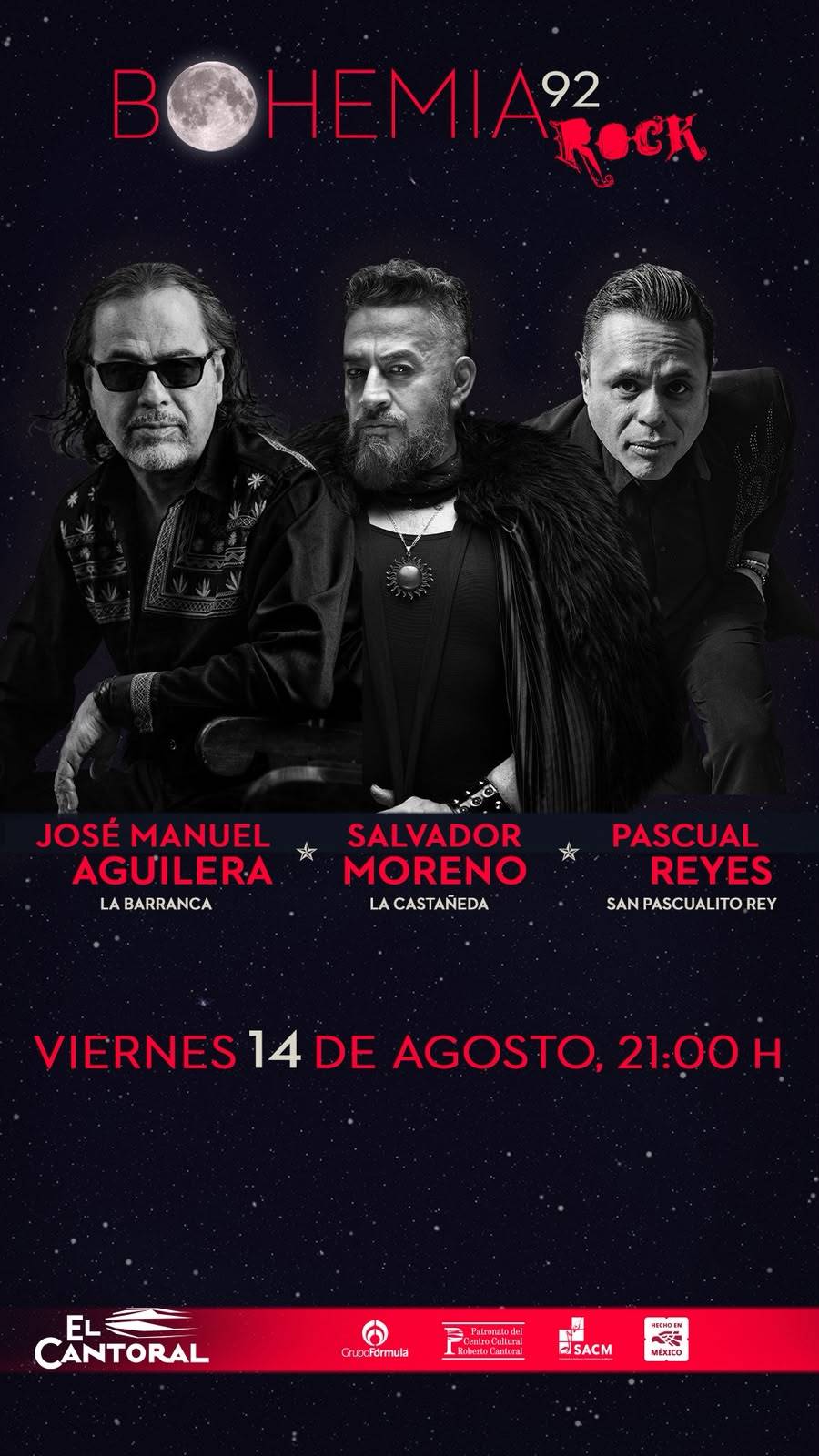 ¡La Bohemia 92 Rock reunirá a tres cantautores que definieron el sonido de distintas generaciones!