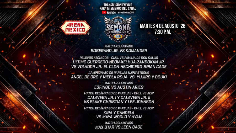 ¡El Martes arrancar&aacute; la semana internacional en la Arena M&eacute;xico con un gran cartel!