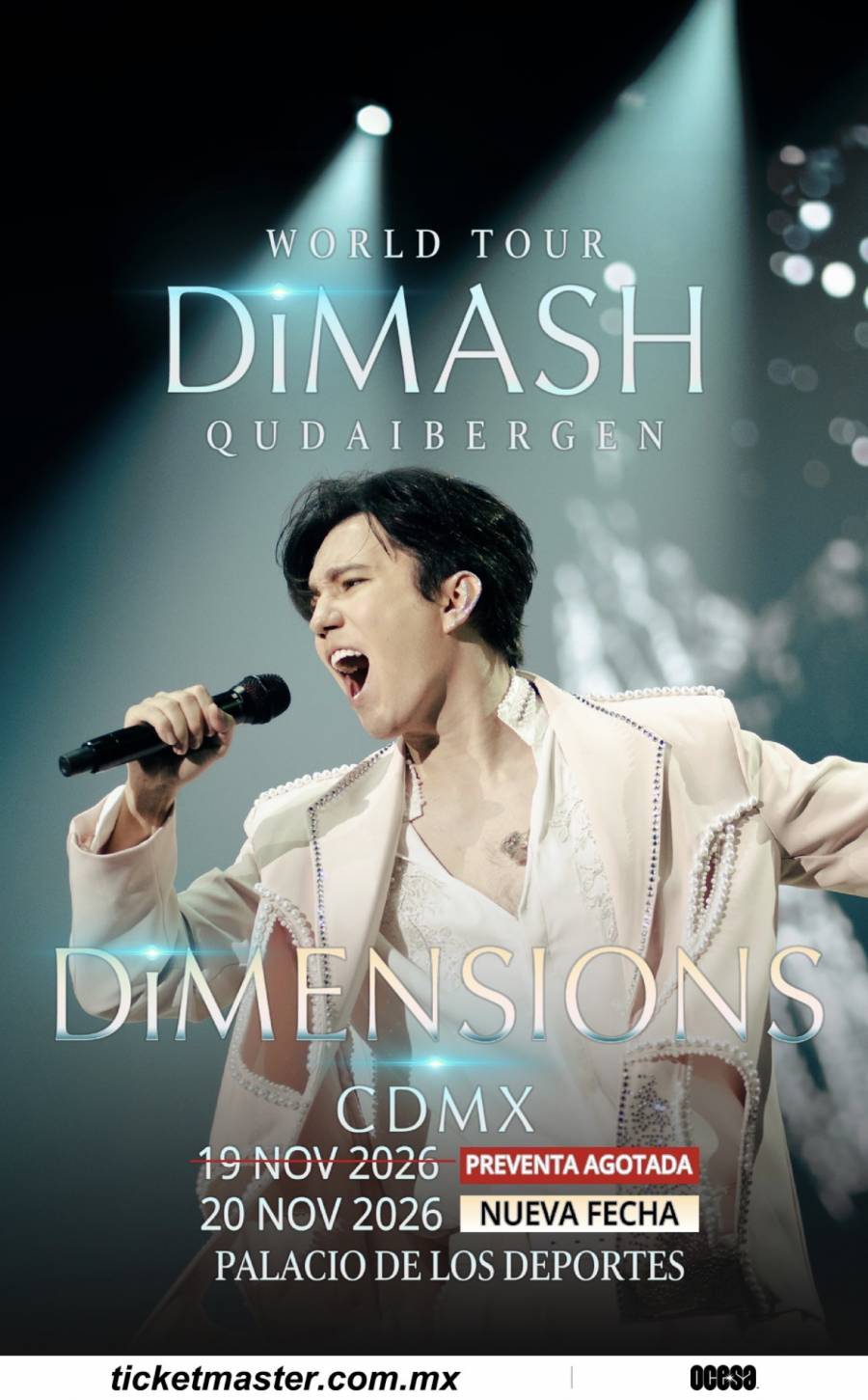 ¡DIMASH QUDAIBERGEN: EL FENÓMENO KAZAJO CONTINÚA CRECIENDO CON UNA NUEVA FECHA EN EL PALACIO DE LOS DEPORTES !