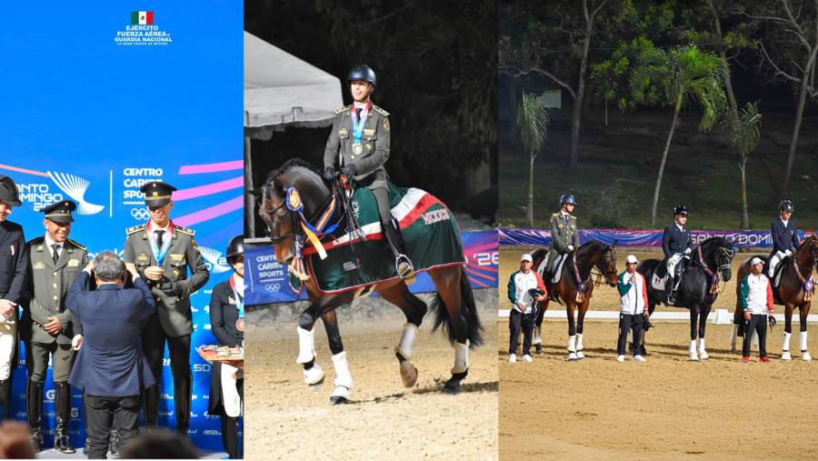 Ejército Mexicano gana oro en adiestramiento ecuestre en Juegos Centroamericanos y del Caribe