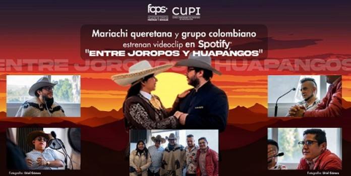 Mariachi queretana y grupo colombiano estrenan videoclip en Spotify, “Entre joropos y huapangos”