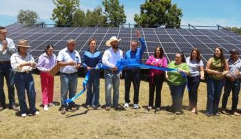 Inauguran pozo de agua potable en Coronado con energ&iacute;a solar