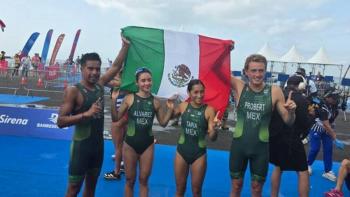 M&eacute;xico conquista el oro en el relevo mixto de triatl&oacute;n en Santo Domingo