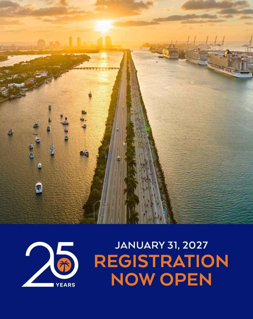 Abren inscripciones para el 25.º Aniversario del Life Time Miami Marathon & Half