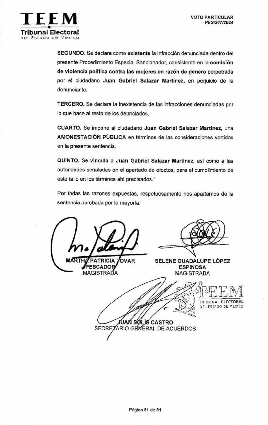 Resuelve el TEEM que ex director de Comunicación Social de Ecatepec cometió violencia política contra de Azucena Cisneros
