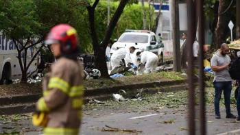 Muere subintendente en ataque con drones contra Policiacutea en Cesar se registran maacutes atentados en Colombia