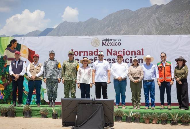 Samuel García encabeza Jornada Nacional de Reforestación en Nuevo León