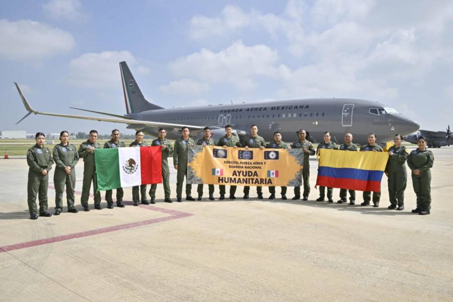 México envía 58.5 toneladas de ayuda humanitaria a Colombia tras sismo de 7.4