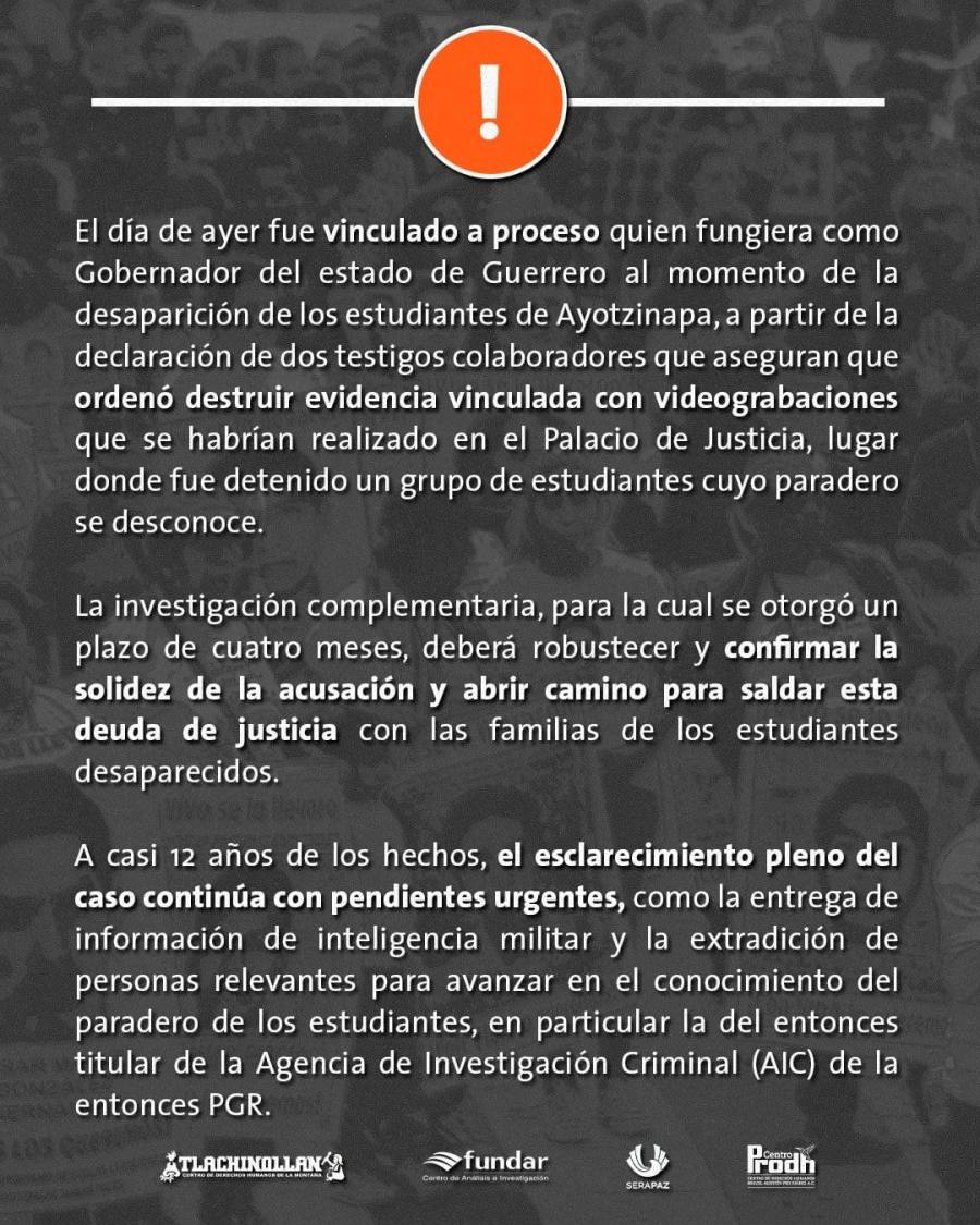 A casi 12 años de Ayotzinapa, Centro Prodh exige esclarecer pendientes y entregar información clave