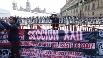 CNTE Secci&oacute;n 22 se re&uacute;ne con Claudia Sheinbaum en Palacio Nacional