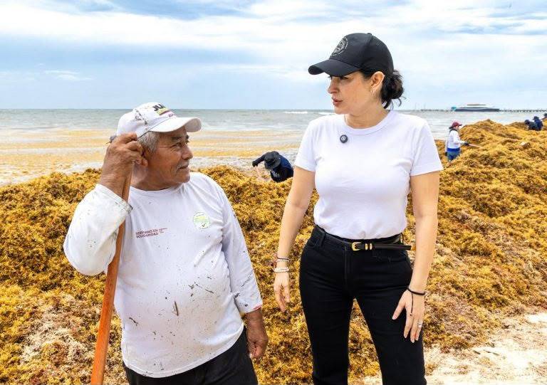 Playa del Carmen intensifica acciones contra el sargazo con apoyo federal