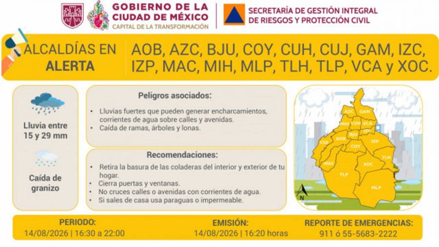 Se Activa Alerta Amarilla Por Pronóstico De Lluvias Fuertes Y Posible Caída De Granizo 01