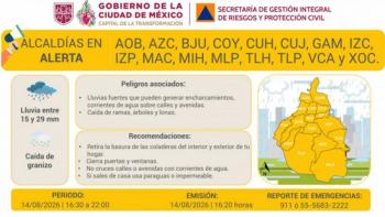 Se Activa Alerta Amarilla Por Pron&oacute;stico De Lluvias Fuertes Y Posible Ca&iacute;da De Granizo 01