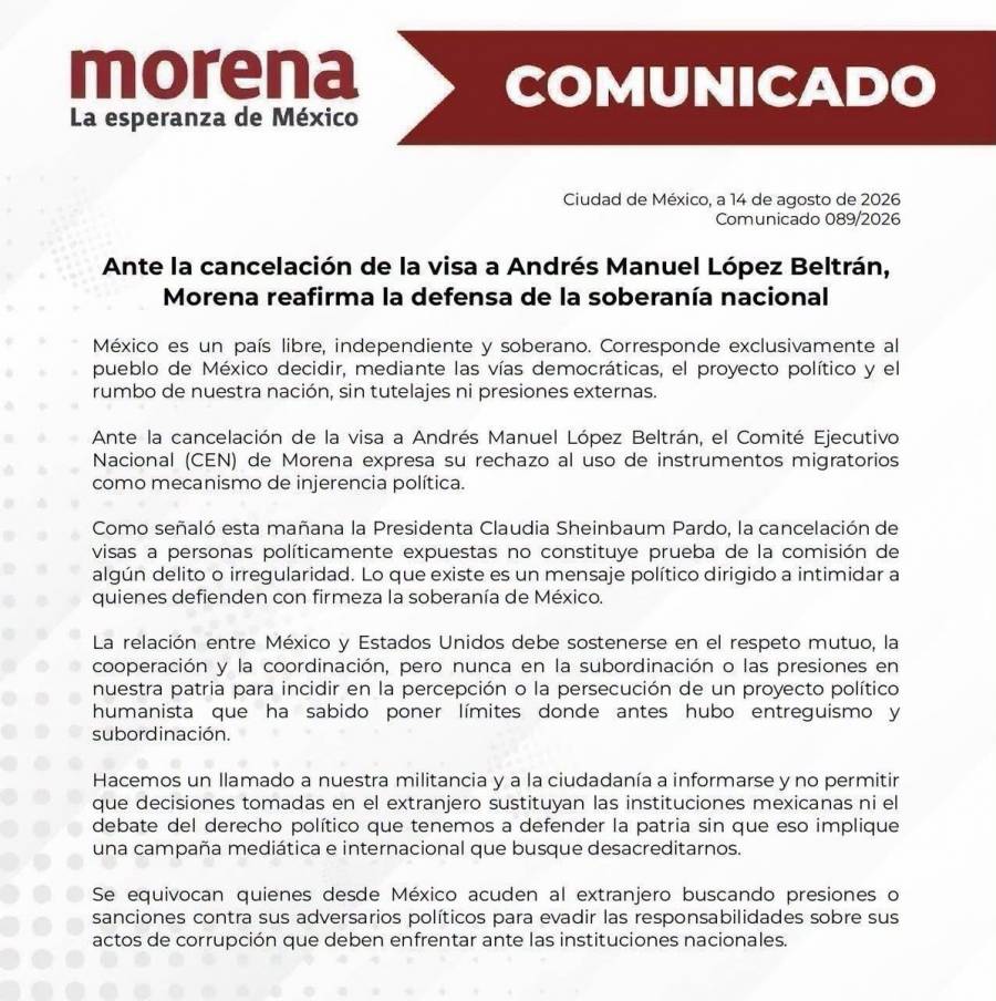 Morena cierra filas en defensa de López Beltrán y rechaza injerencia extranjera