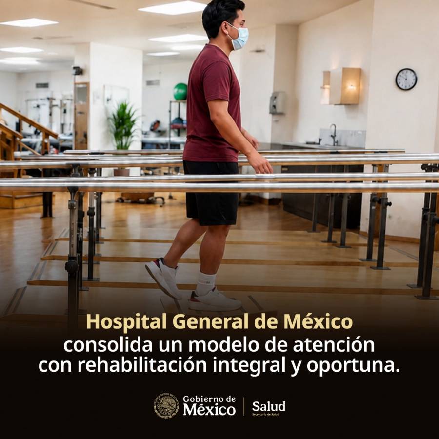 Hospital General de México consolida un modelo de atención con rehabilitación integral y oportuna