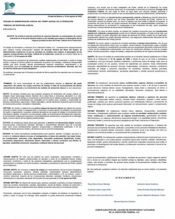 Trabajadores del Poder Judicial piden que combate al rezago no se base solo en metas de productividad