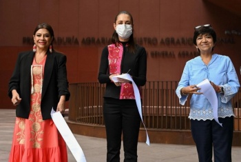 Claudia Sheinbaum inaugura Centro Nacional de Atenci&oacute;n Agraria en CDMX