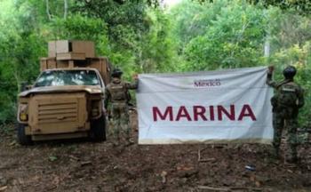 Marina inhabilita veh&iacute;culo y destruye explosivos improvisados durante operativos en Sinaloa