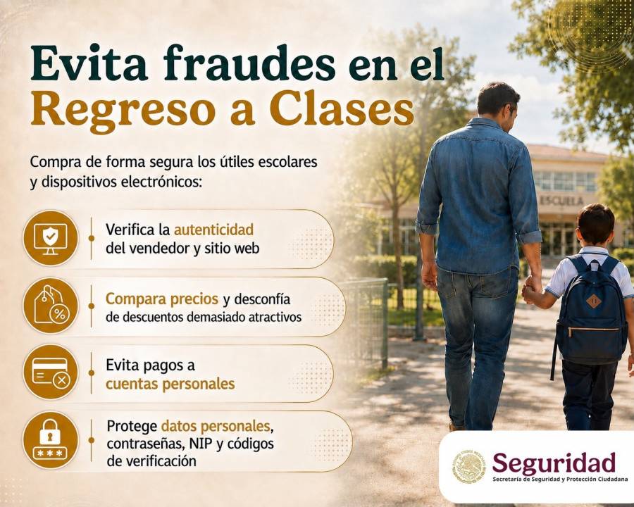SSPC alerta sobre fraudes digitales en compras por regreso a clases