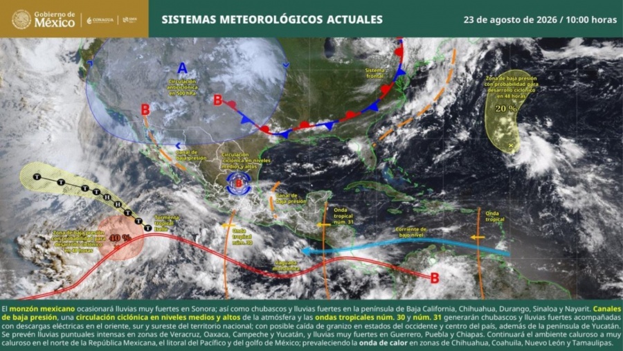Lluvias aisladas y fuertes tormentas en Zacatecas; alerta para el martes