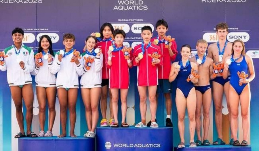 Plata por equipos le da a México su quinta medalla en Mundial Juvenil de Clavados