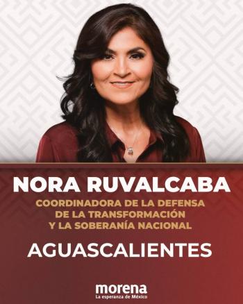 Nora Ruvalcaba candidata de Morena en Aguascalientes marca distancia de Rocha Moya