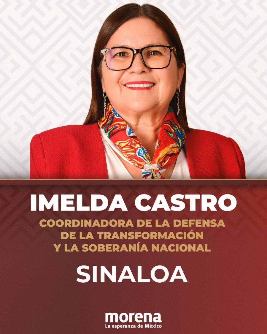 Imelda Castro asume coordinación de Morena en Sinaloa; va por la paz en la entidad