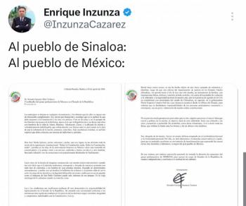 Enrique Inzunza se separa de la bancada de Morena y se declara senador independiente