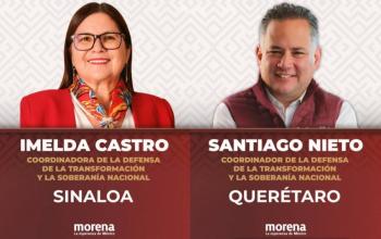 Morena designa a Santiago Nieto y a Imelda Castro como coordinadores estatales en Quer&eacute;taro y Sinaloa