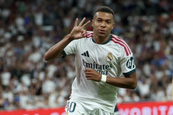 Mbapp&eacute; hace l&iacute;der al Real Madrid con una goleada a la Real Sociedad