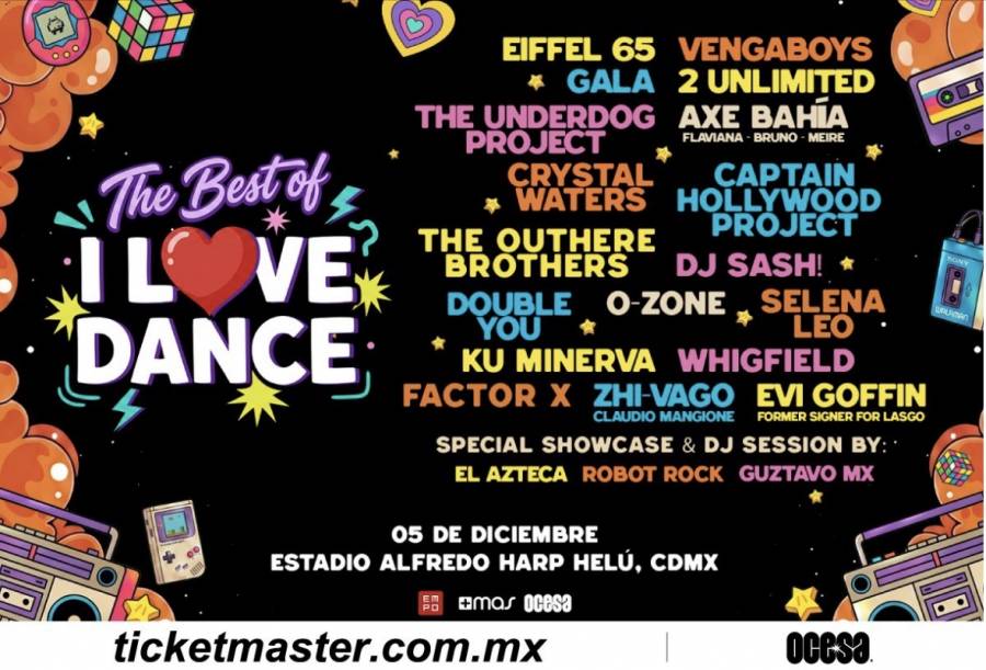 EL FESTIVAL DE EURODANCE Y NOSTALGIA MÁS IMPORTANTE DE MÉXICO REGRESA A LA CDMX: I LOVE DANCE 2026 — EL MÁS GRANDE EN SUS 7 AÑOS DE HISTORIA
