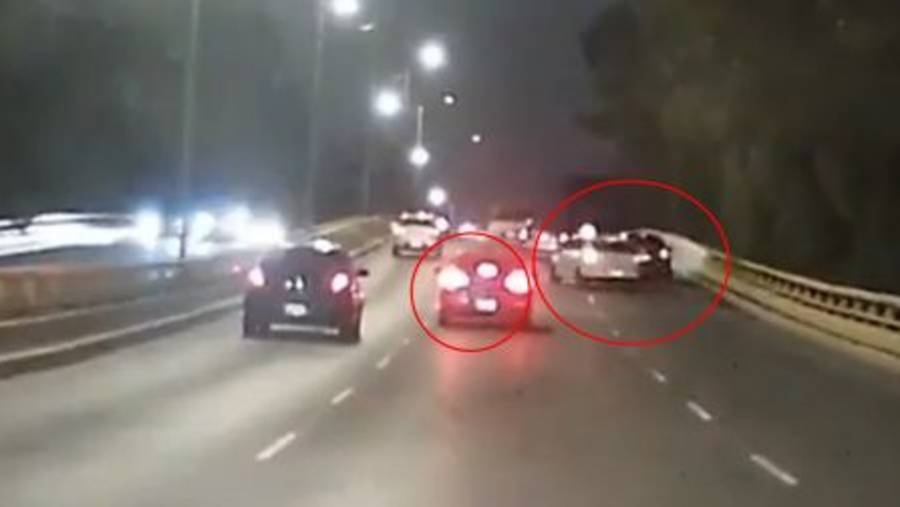 Video exhibe presunto modus operandi de montachoques en avenida Churubusco