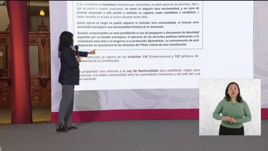 Presentan en mañanera iniciativa de prohibición de candidatos con doble nacionalidad para Presidencia, gubernaturas y jefatura de Gobierno de la CDMX
