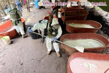 Fuerzas federales desmantelan laboratorio de metanfetaminas en Zit&aacute;cuaro