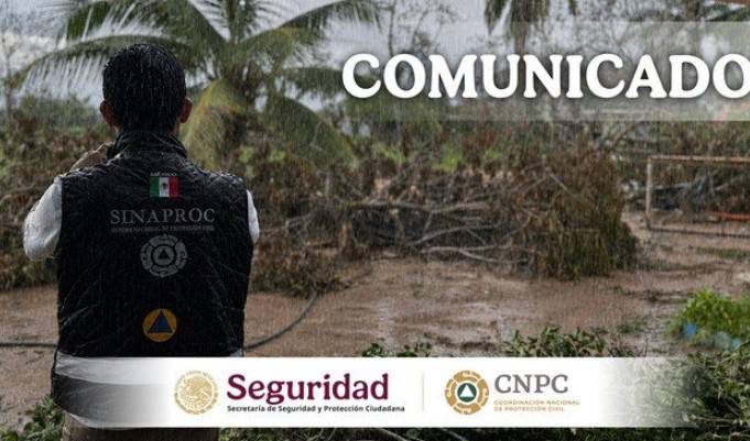 Tormenta tropical Marie reforzará lluvias en occidente de México; piden no cruzar zonas